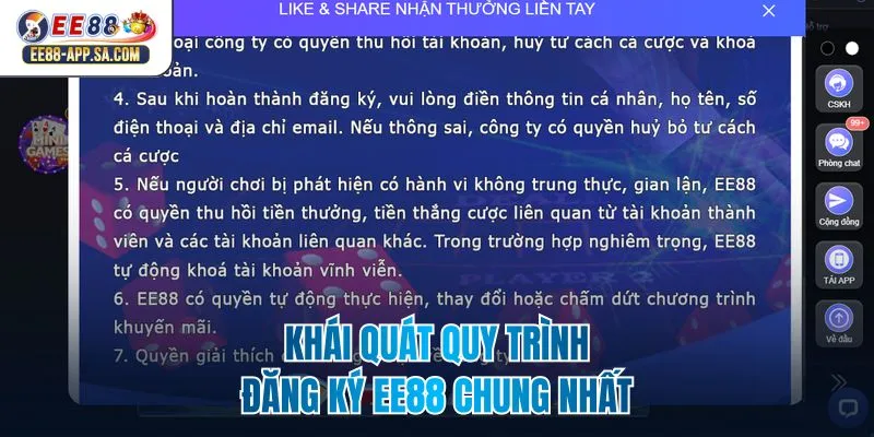 Khái quát quy trình đăng ký EE88 chung nhất