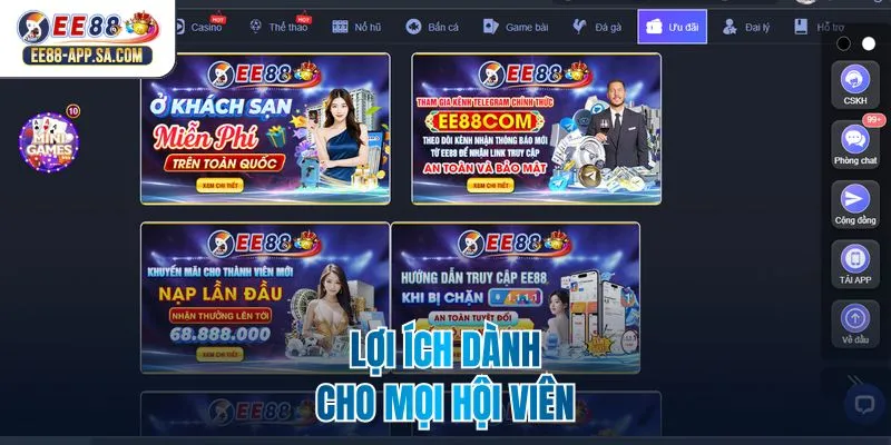 Lợi ích dành cho mọi hội viên