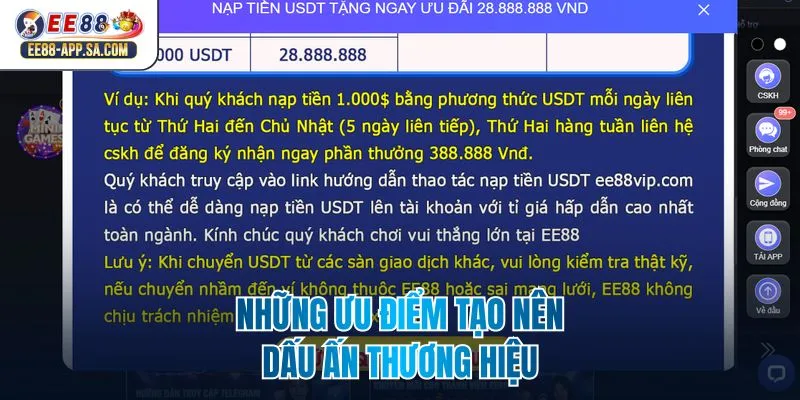 Những ưu điểm tạo nên dấu ấn thương hiệu
