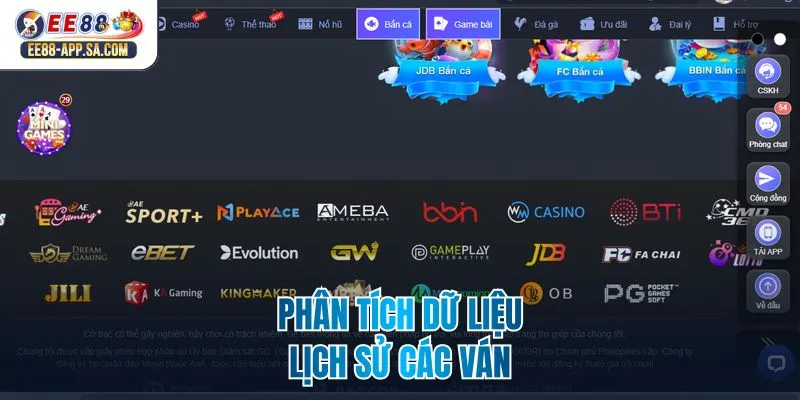 Phân tích dữ liệu lịch sử các ván