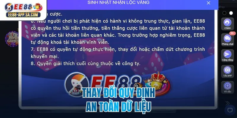 Thay đổi quy định an toàn dữ liệu
