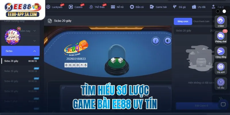Tìm hiểu sơ lược game bài EE88 uy tín