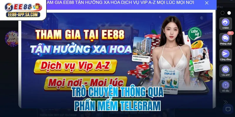 Trò chuyện thông qua phần mềm Telegram
