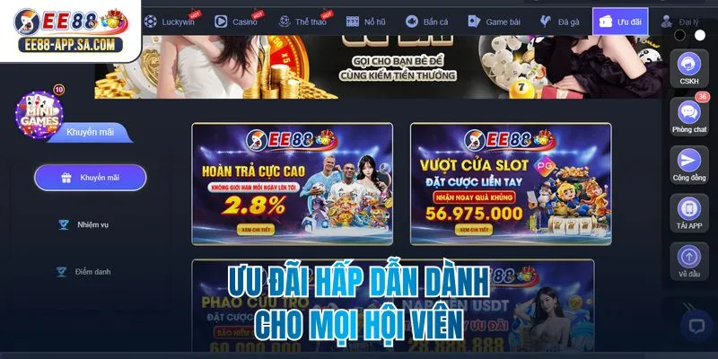 Ưu đãi hấp dẫn dành cho mọi hội viên
